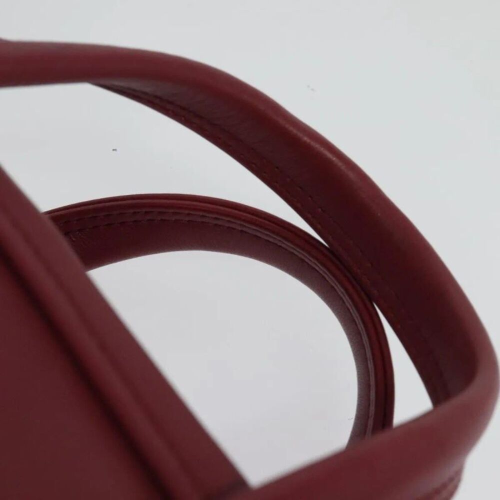 Balenciaga Triangle Duffle Leather Red Leather Handbag - Picture 16 of 16
